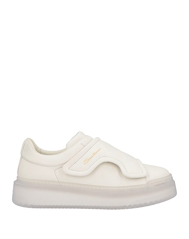 SANTONI Sneakers White Leather