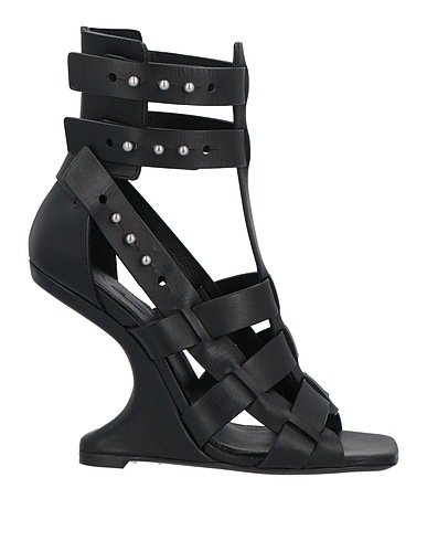 RICK OWENS Sandals Black Leather