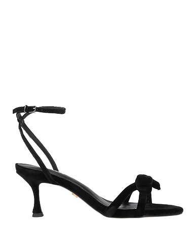 LOLA CRUZ Sandalen Schwarz Gewebefasern, Leder
