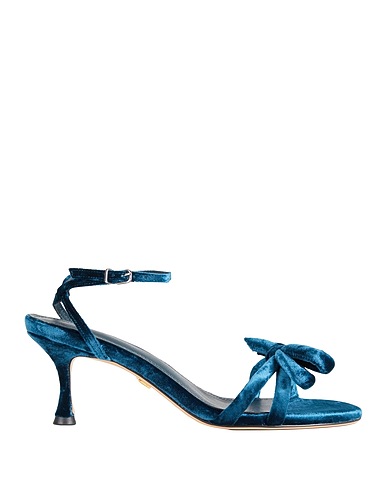 LOLA CRUZ Sandalen Aquamarin Gewebefasern, Leder
