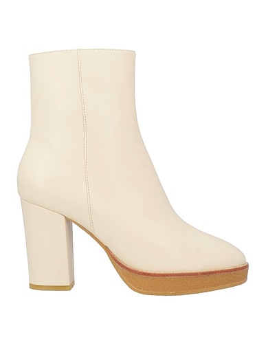 LOLA CRUZ Stivaletti Off white Pelle