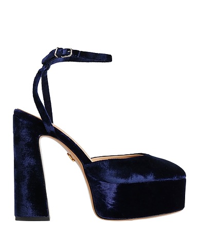 LOLA CRUZ Court Navy blue Textile fibres