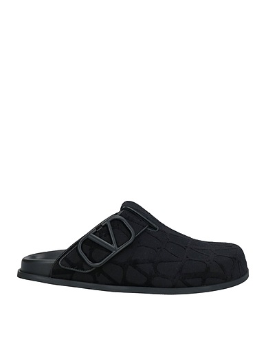 VALENTINO GARAVANI Mules and clogs Black Textile fibres