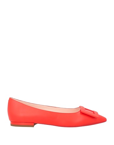 ROGER VIVIER Ballet flats Coral Leather
