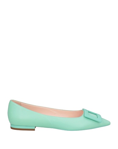 ROGER VIVIER Ballet flats Light green Leather