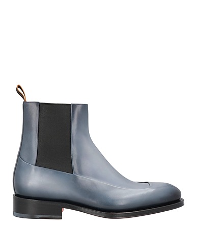 SANTONI Ankle boot Slate blue Leather