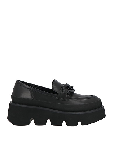 EMANUÉLLE VEE Loafers Black Leather
