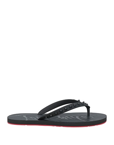 CHRISTIAN LOUBOUTIN Flip flops Black Rubber