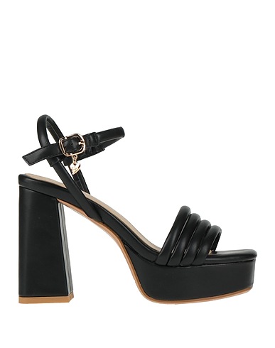 TUA BY BRACCIALINI Sandals Black Textile fibers
