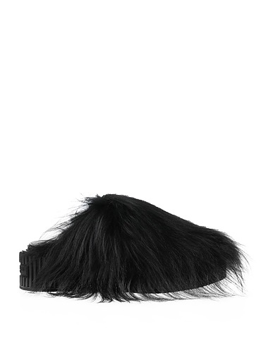 BALMAIN Mules und Clogs Schwarz 100% Ziegenhaar, Lammleder