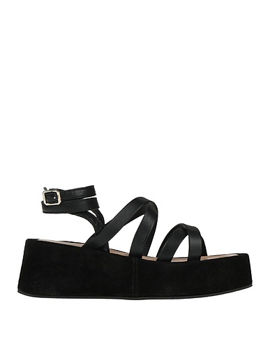 JANET & JANET Sandals Black Leather