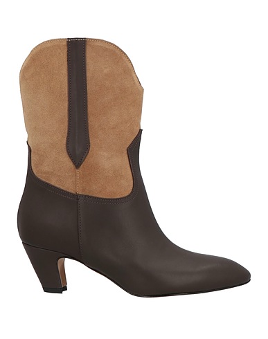 OVYÉ Ankle boot Dark brown Leather