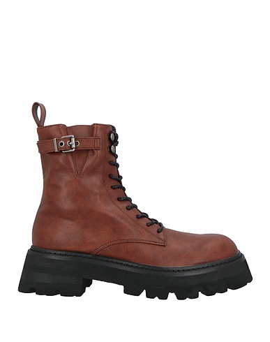 ACTITUDE by TWINSET Ankle boot Brown Textile fibres