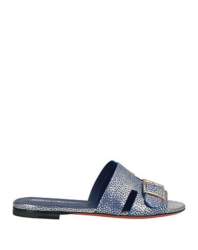 SANTONI Sandals Blue Leather