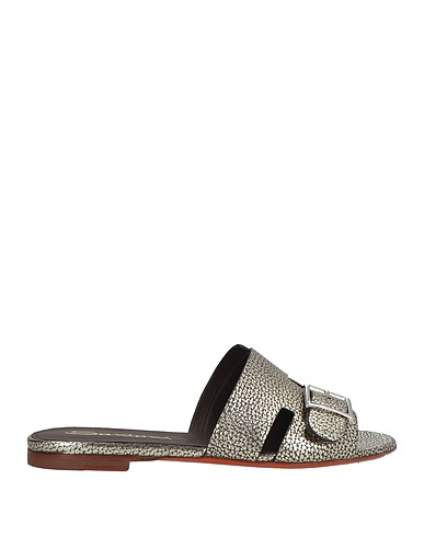 SANTONI Sandals Dark brown Leather