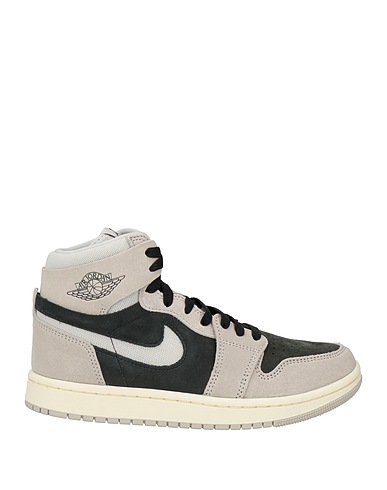 NIKE Sneakers Hellgrau Leder, Gewebefasern