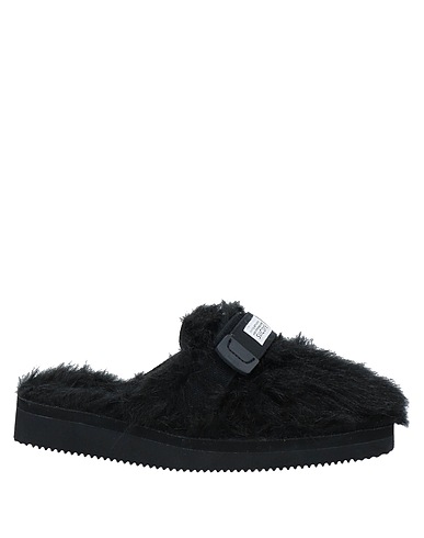 SUICOKE Mules and clogs Black Acrylic, Nylon