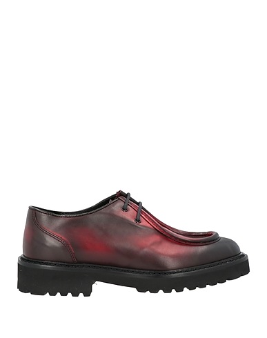DOUCAL'S Laced shoes Burgundy Leather