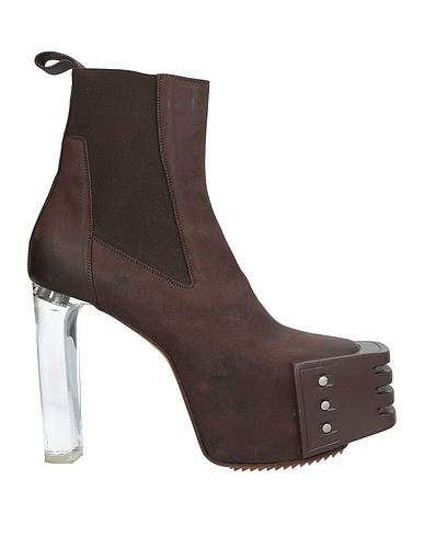 RICK OWENS Ankle boot Chocolate brown Leather