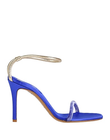 FORTE_FORTE Sandals Blue Leather, Textile fibres