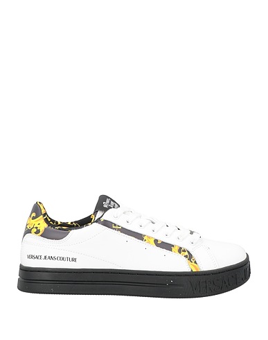 VERSACE JEANS COUTURE Sneakers White Leather, Synthetisches Material