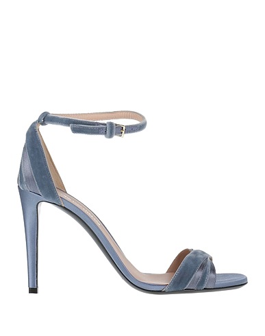 EMPORIO ARMANI Sandals Pastel blue Textile fibers