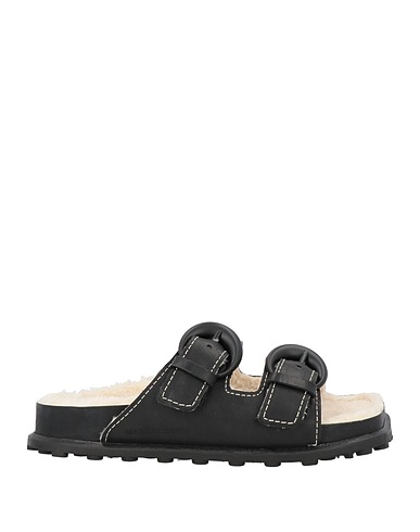 MARINE SERRE Sandalen Schwarz Leder