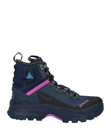 NIKE Ankle boot ACG Midnight blue Leather, Textile fibres