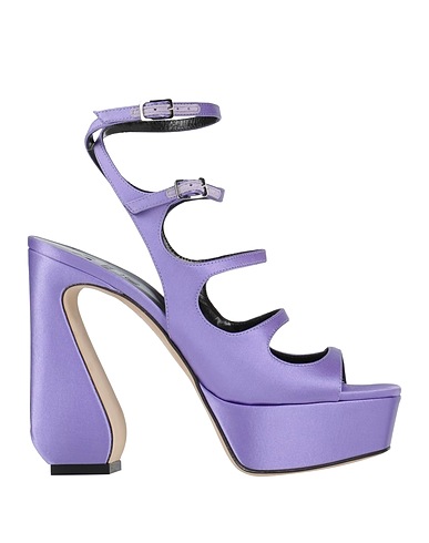 SERGIO ROSSI Sandals Lilac Textile fibers