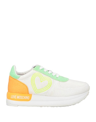 LOVE MOSCHINO Sneakers White Textile fibres, Synthetic fibers