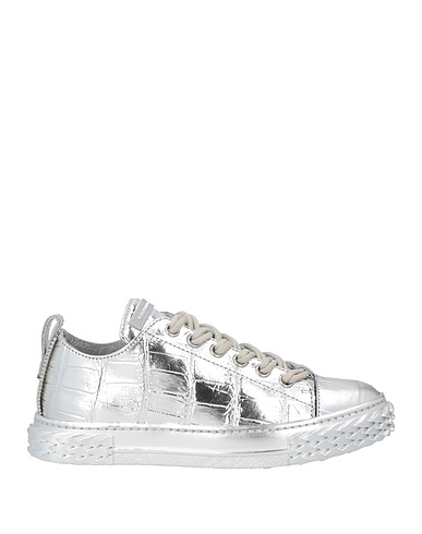 GIUSEPPE ZANOTTI Sneakers Silver Leather