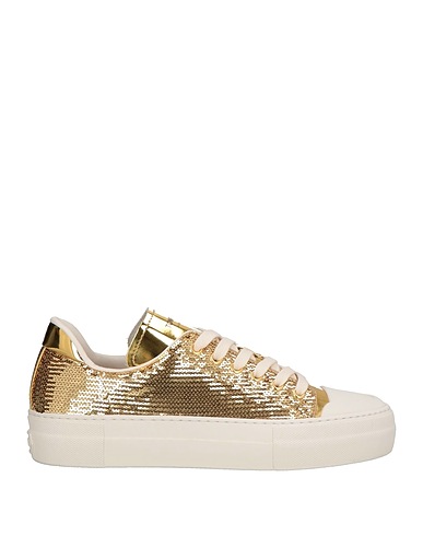 TOM FORD Sneakers Gold Viscose, Silk, Polyester, Leather, Rubber