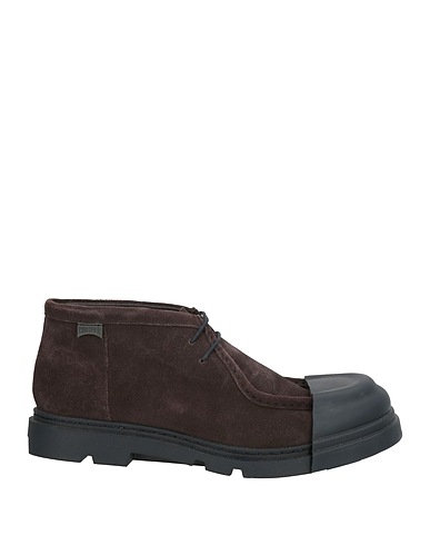 CAMPER Ankle boot Dark brown Leather, Rubber