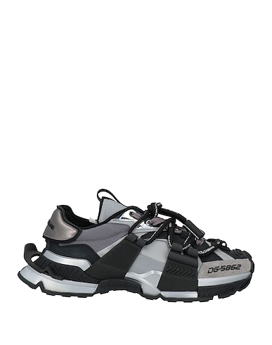 DOLCE&GABBANA Sneakers Black 30% Polyester, 20% Synthetic fibers, 20% Calfskin, 20% Polyurethane, 10% Elastane