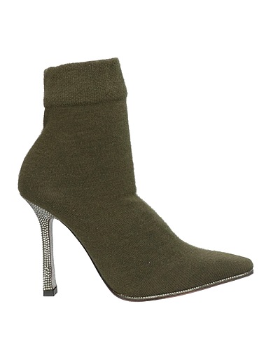RENE' CAOVILLA Ankle boot Military green Textile fibres