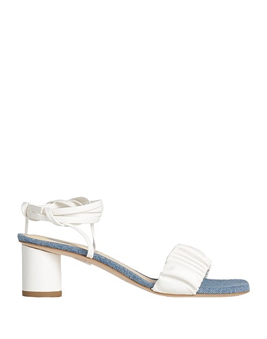 MANILA GRACE Sandals White Textile fibers