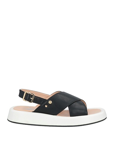 MANILA GRACE Sandals Black Textile fibres