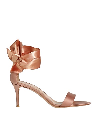 GIANVITO ROSSI Sandals Blush Textile fibers