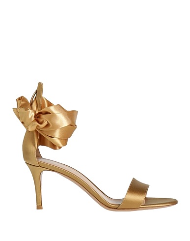 GIANVITO ROSSI Sandals Mustard Textile fibers