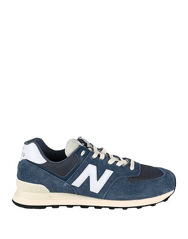NEW BALANCE Sneakers 574 Slate blue Leather, Textile fibers