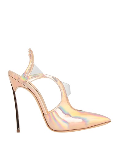 CASADEI Court Rose gold Leather, PVC - Polyvinyl chloride