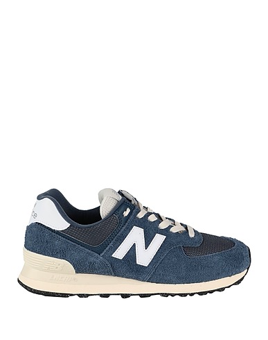 NEW BALANCE Sneakers 574 Slate blue Leather, Textile fibres
