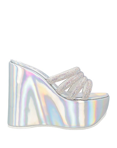 CASADEI Sandals Silver Textile fibres