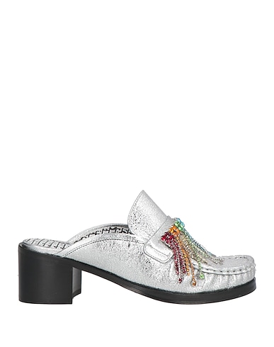 SOPHIA WEBSTER Mule e zoccoli Argento Pelle