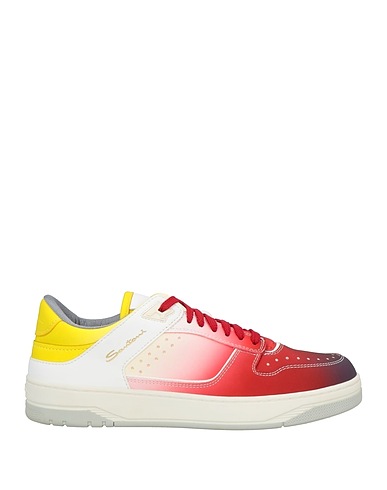 SANTONI Sneakers Red Leather