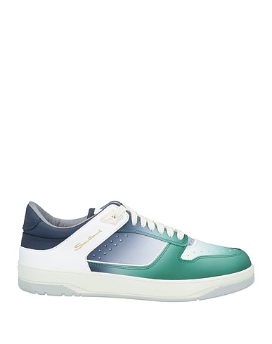 SANTONI Sneakers Green Leather