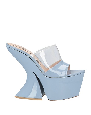 CASADEI Sandals Light blue Leather, PVC - Polyvinyl chloride
