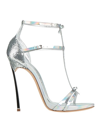 CASADEI Sandals Silver Textile fibers