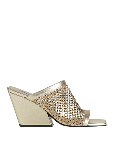 STELLA McCARTNEY Sandals Platinum Textile fibres
