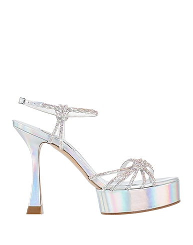 CASADEI Sandals Silver Textile fibers